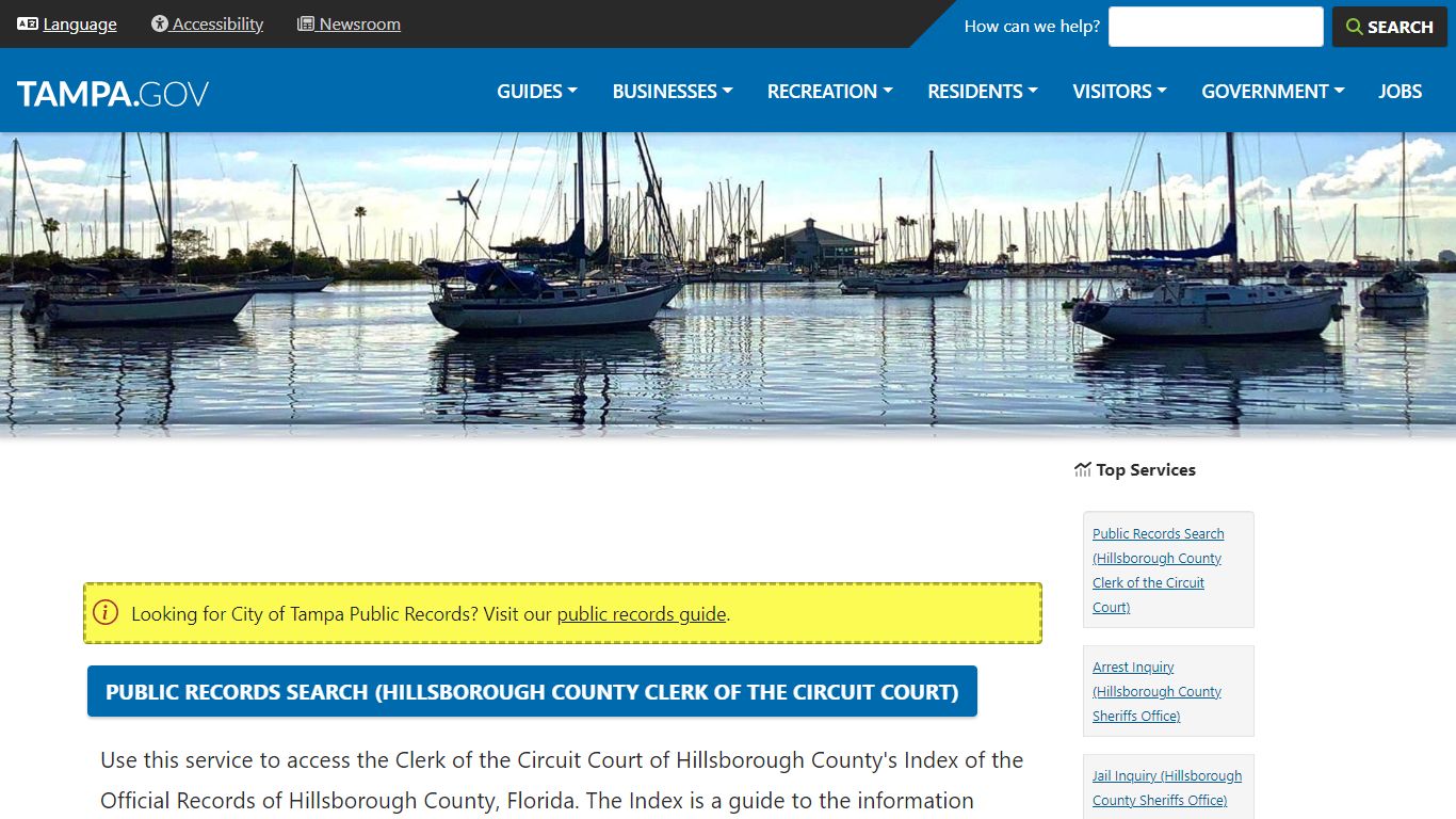 Public Records Search (Hillsborough County Clerk of the Circuit Court ...